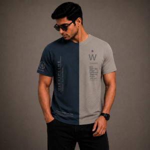 Home Wowkismet Dual Colour Round Neck T-shirt