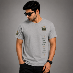 Home Grey T-Shirt With Strong Message